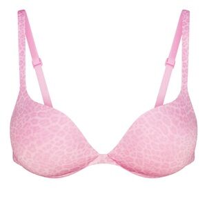 SKIMS TEARDROP PUSH-UP BRA 38 B LIMITED EDITION: BUBBLE GUM LEOPARD PRINT